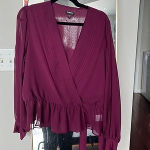 Faux Wrap Blouse